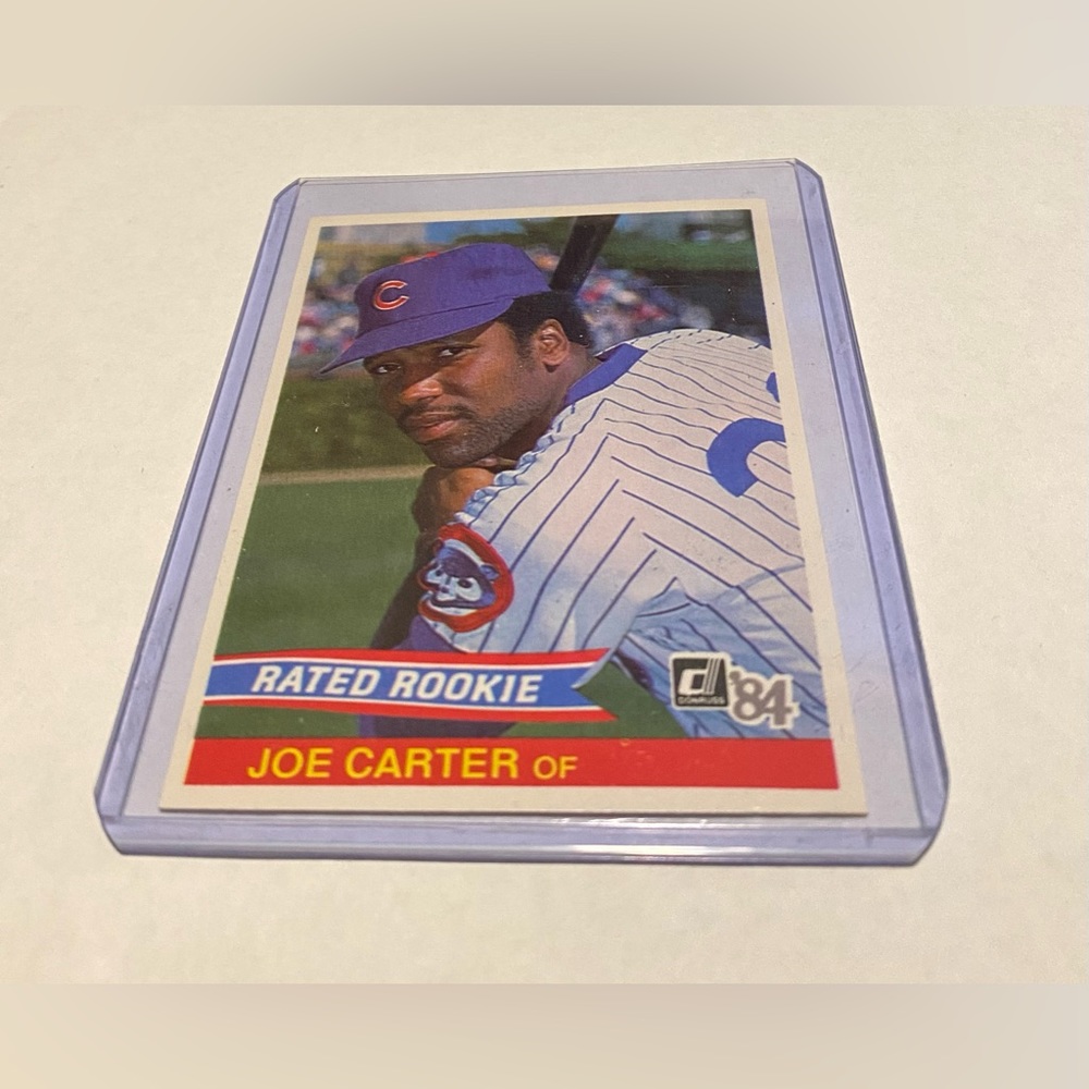 Joe Carter Rookie 1984 Donruss Baseball Card vintage 80s